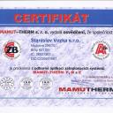 Certifikát MAMUT-THERM